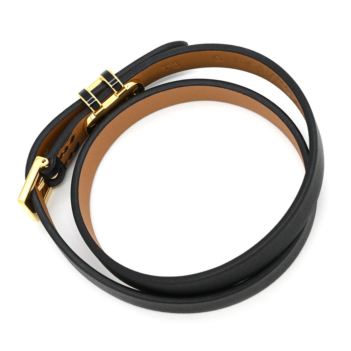 Hermes Bracelet Pop Double Tour Veau Swift Black T3 New — view 2