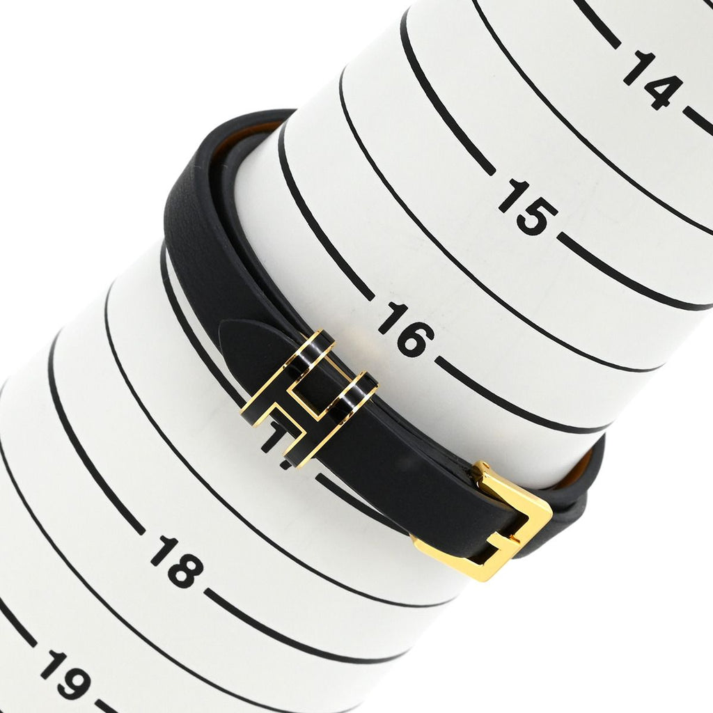 Hermes Bracelet Pop Double Tour Veau Swift Black T3 New — view 5