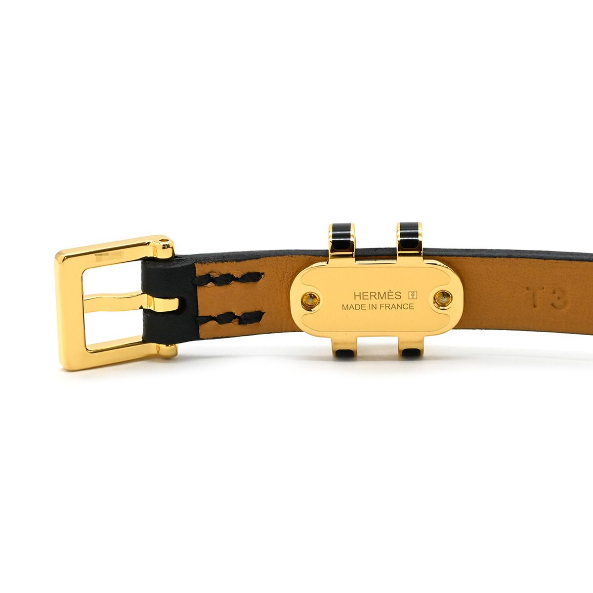 Hermes Bracelet Pop Double Tour Veau Swift Black T3 New — view 4