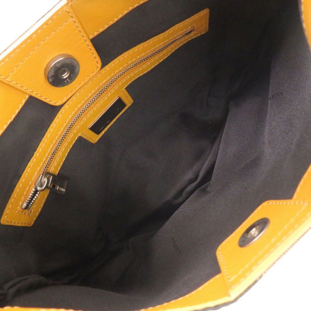 Fendi Zebra Pattern Canvas Brown Shoulder Bag — view 5