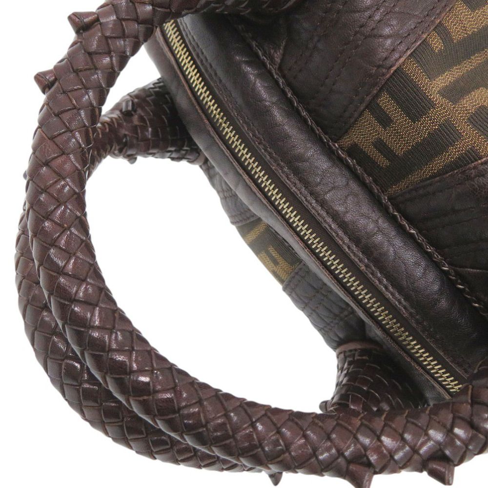 Fendi Mini Spy Bag Leather Canvas Brown Handbag — view 7