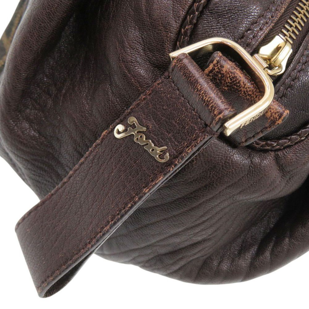 Fendi Mini Spy Bag Leather Canvas Brown Handbag — view 8