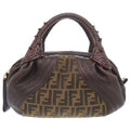 Fendi Mini Spy Bag Leather Canvas Brown Handbag