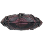 Prada Vitellino Mordo Leather Purple Black Handbag — view 3