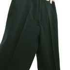 Hermes Sport Vintage Pants Trousers Wool Straight Pleated 38 M Green — view 4