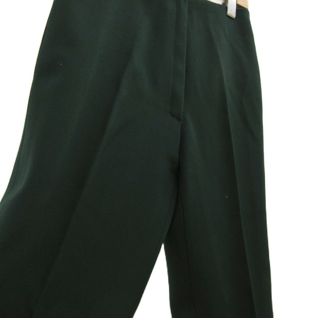 Hermes Sport Vintage Pants Trousers Wool Straight Pleated 38 M Green — view 4