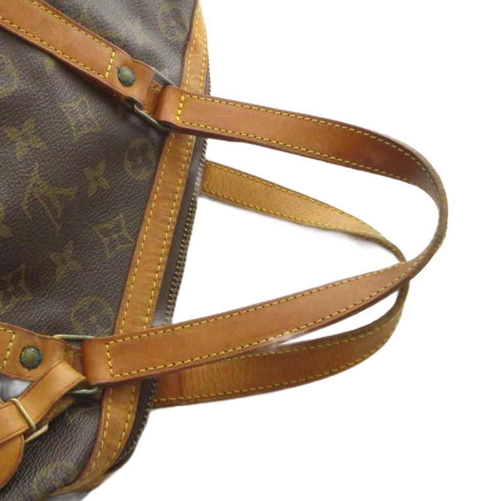 Louis Vuitton Sac Souple 35 Mini Boston Bag Monogram Leather Logo Brown — view 3
