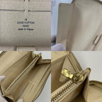 Louis Vuitton Damier Azur Zippy Organizer Zip Around Wallet White — view 9
