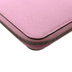 Hermes Wallet Azap Silk in Zip Around Veau Joan Citron Mauve Silvestre Pink — view 8