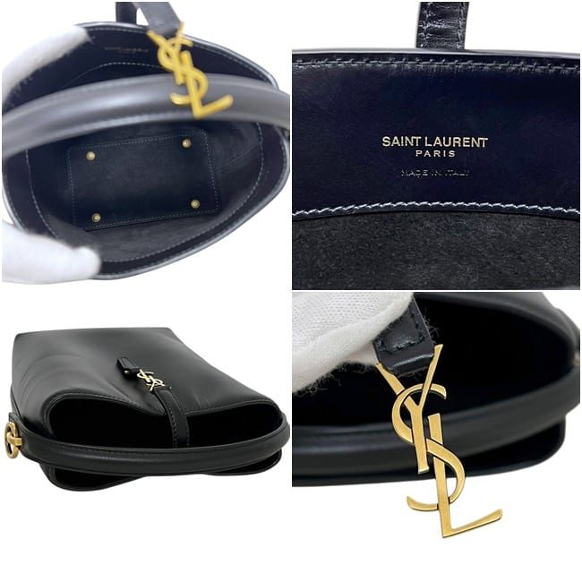 Saint Laurent Paris Shoulder Bag 37 Mini 2-Way Leather Black YSL — view 3