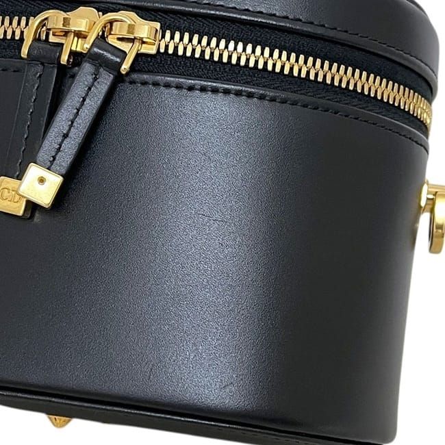 Dior Mini Vanity Shoulder Bag Leather Black — view 5