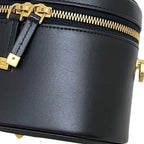 Dior Mini Vanity Shoulder Bag Leather Black — view 5