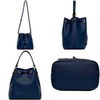 Prada Drawstring Shoulder Bag 2-Way Hand 1 BE 032 158 Saffiano Leather Azzurro — view 2