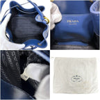 Prada Drawstring Shoulder Bag 2-Way Hand 1 BE 032 158 Saffiano Leather Azzurro — view 3