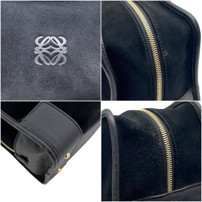 Loewe Handbag Amazona 28 Anagram Suede Leather Black — view 5