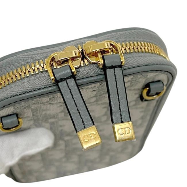 Dior Von Shoulder Chain Bag Oblique 30 Montaigne Utzq Canvas Gray CD — view 7