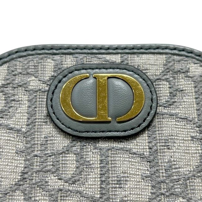 Dior Von Shoulder Chain Bag Oblique 30 Montaigne Utzq Canvas Gray CD — view 6