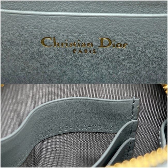 Dior Von Shoulder Chain Bag Oblique 30 Montaigne Utzq Canvas Gray CD — view 5