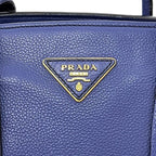 Prada 2-Way Tote Leather Blue — view 4