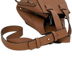 Loewe 2-Way Hammock Compact Shoulder Bag Anagram Smooth Leather Tan Brown — view 9