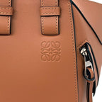 Loewe 2-Way Hammock Compact Shoulder Bag Anagram Smooth Leather Tan Brown — view 7