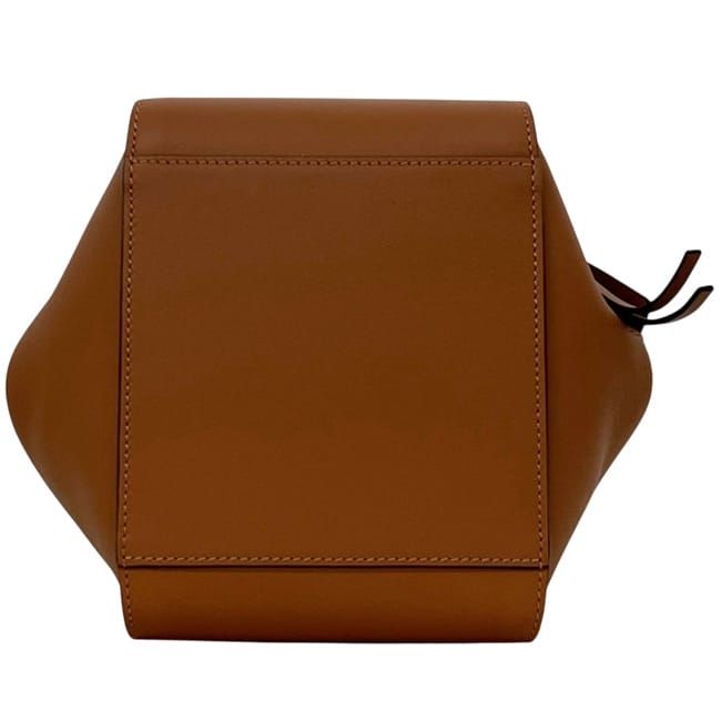 Loewe 2-Way Hammock Compact Shoulder Bag Anagram Smooth Leather Tan Brown — view 3