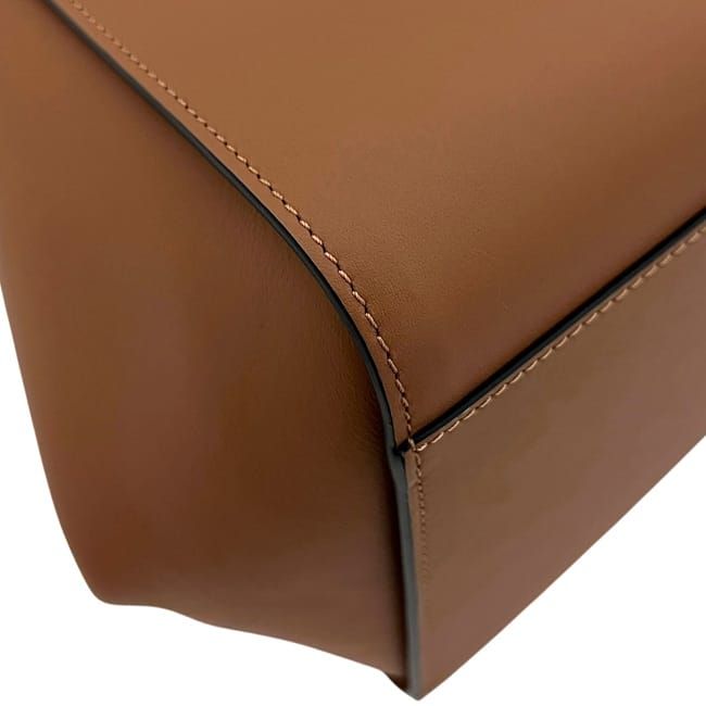 Loewe 2-Way Hammock Compact Shoulder Bag Anagram Smooth Leather Tan Brown — view 6