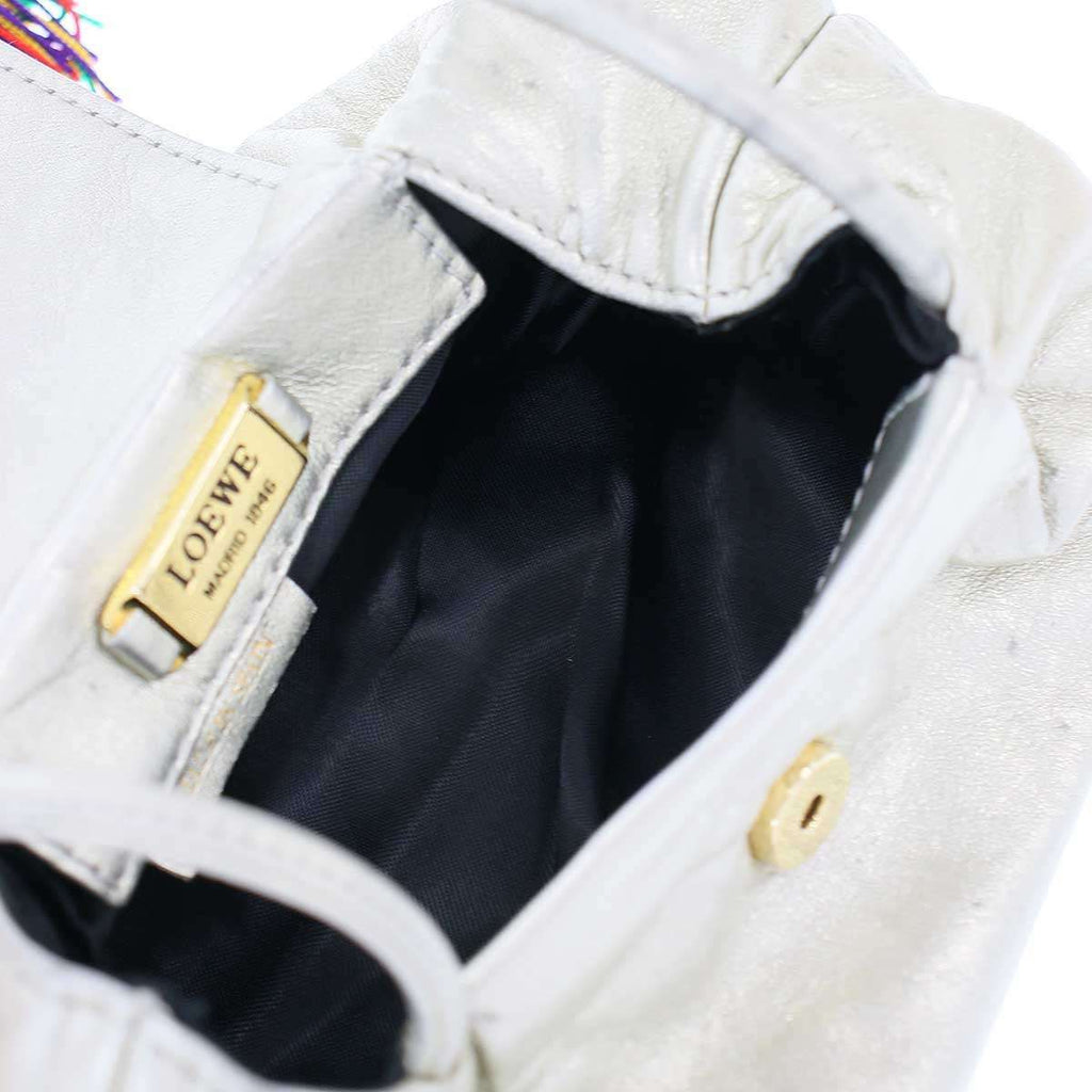 Loewe Multi Tassel Fly Gilet Shoulder Bag Silver — view 7