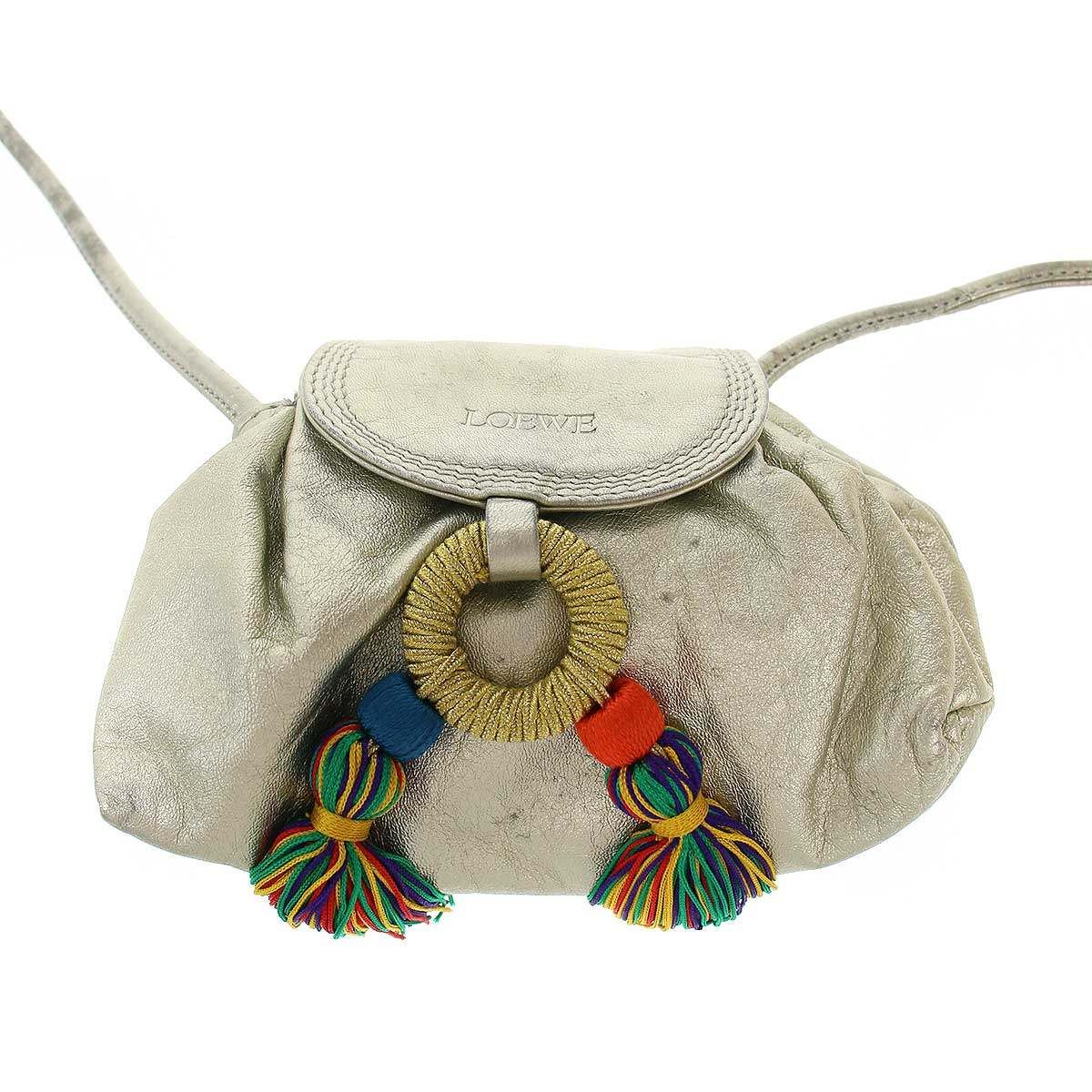 Loewe Multi Tassel Fly Gilet Shoulder Bag Silver — view 2