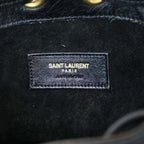 Saint Laurent Paris Emmanuelle Small Fringe Bucket Bag Black — view 6