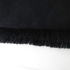 Gucci Shawl GG Wool 100 Fringe Black Scarf — view 4