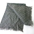 Gucci Shawl GG Fringe Khaki Scarf — view 4
