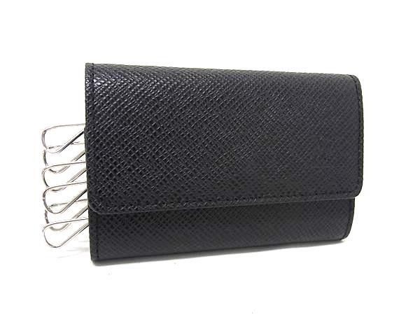 Louis Vuitton Key Case Taiga Multicles 6 Ardoise Leather 6 Silver Key Holder