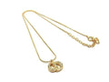Dior Necklace CD Logo Gold Metal Rhinestone Vintage