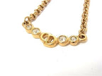 Dior Necklace CD Logo Gold Metal Rhinestone Vintage — view 2