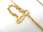 Dior Necklace Oval CD Logo Gold Metal Rhinestone Vintage — view 3