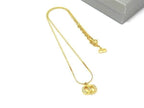 Dior Necklace CD Logo Gold Metal Rhinestone Vintage