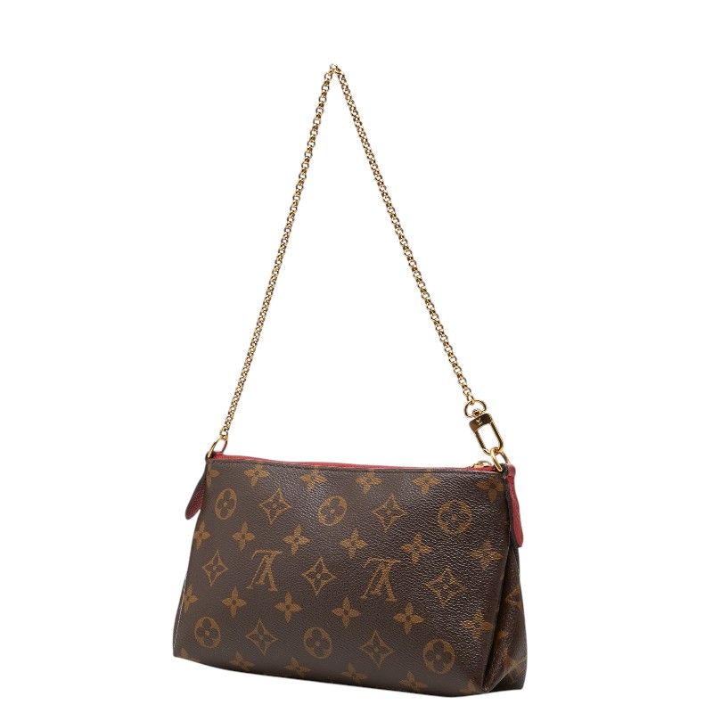 Louis Vuitton Monogram Pallas Clutch Chain 2-Way Shoulder Bag Brown Cerise — view 2