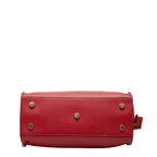 Saint Laurent Baby Monogram Cabas 2-Way Shoulder Bag Red Leather — view 3
