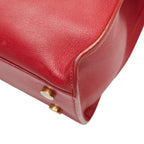 Saint Laurent Baby Monogram Cabas 2-Way Shoulder Bag Red Leather — view 6