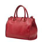 Saint Laurent Baby Monogram Cabas 2-Way Shoulder Bag Red Leather — view 2