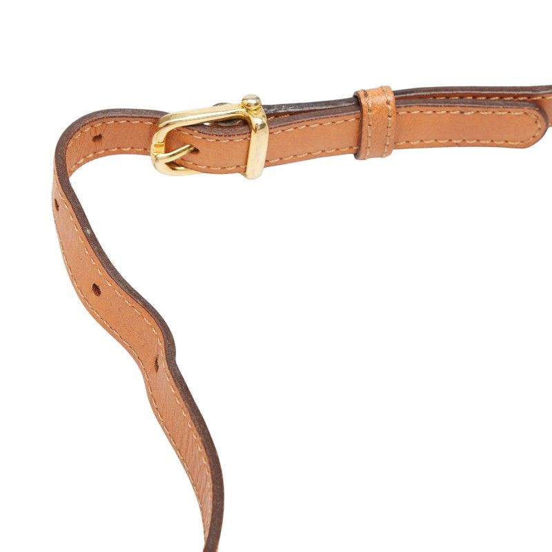 Celine Macadam Crossbody Shoulder Bag Beige Brown Leather — view 8