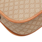 Celine Macadam Crossbody Shoulder Bag Beige Brown Leather — view 5