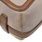 Celine Logo Carriage Tote Bag Brown Canvas Leather — view 6