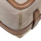 Celine Logo Carriage Tote Bag Brown Canvas Leather — view 7