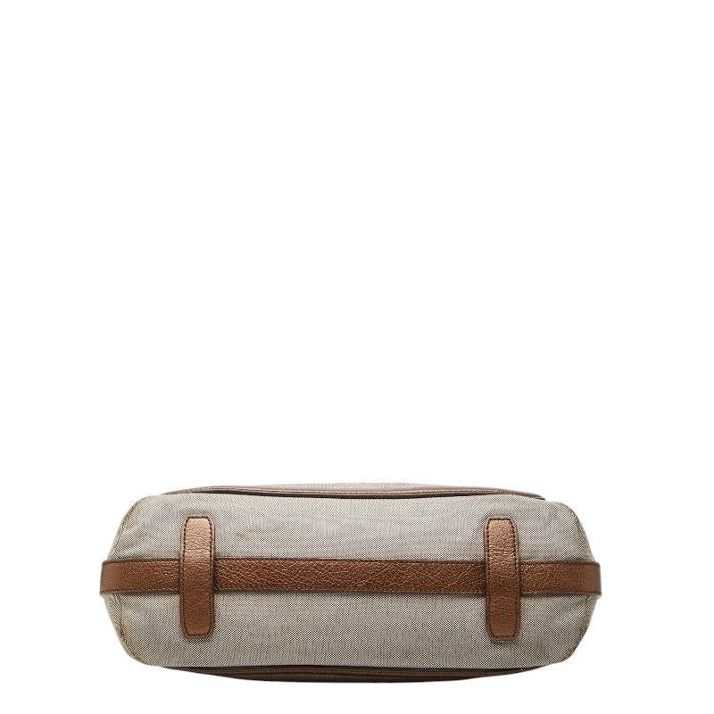 Celine Logo Carriage Tote Bag Brown Canvas Leather — view 3