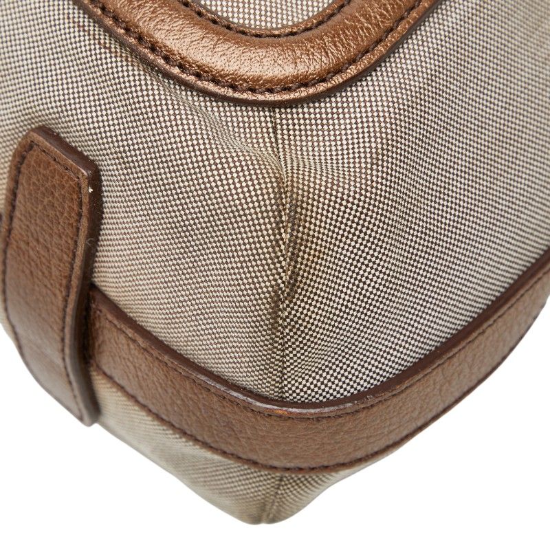 Celine Logo Carriage Tote Bag Brown Canvas Leather — view 4