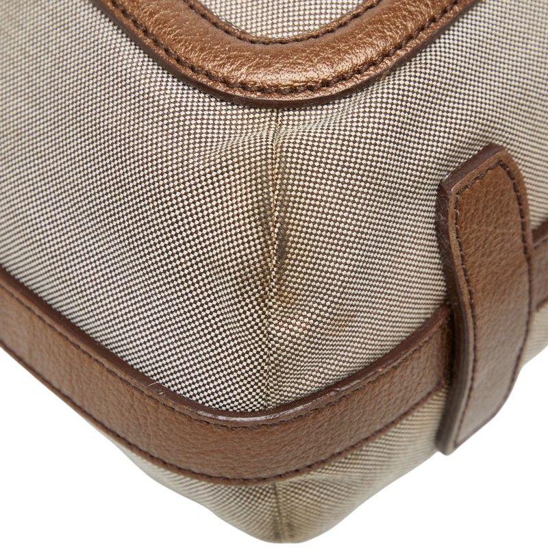 Celine Logo Carriage Tote Bag Brown Canvas Leather — view 5