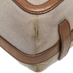 Celine Logo Carriage Tote Bag Brown Canvas Leather — view 5