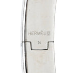 Hermes Click PM Enamel Bracelet Bangle Silver Orange Metal — view 4